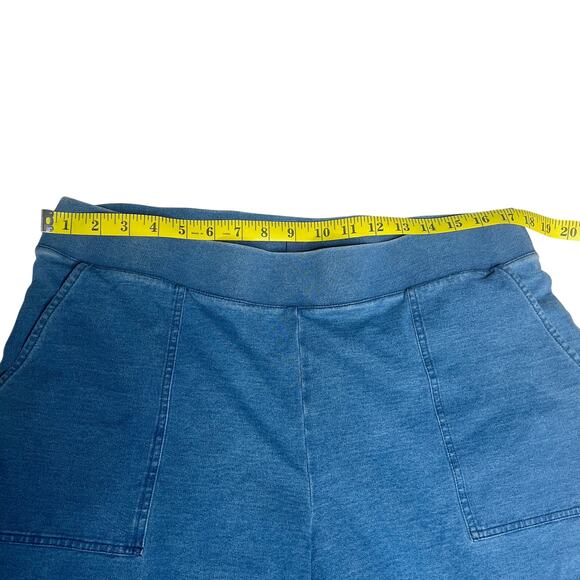 pure Jill INDIGO denim cropped bottoms Size L - Picture 8 of 9